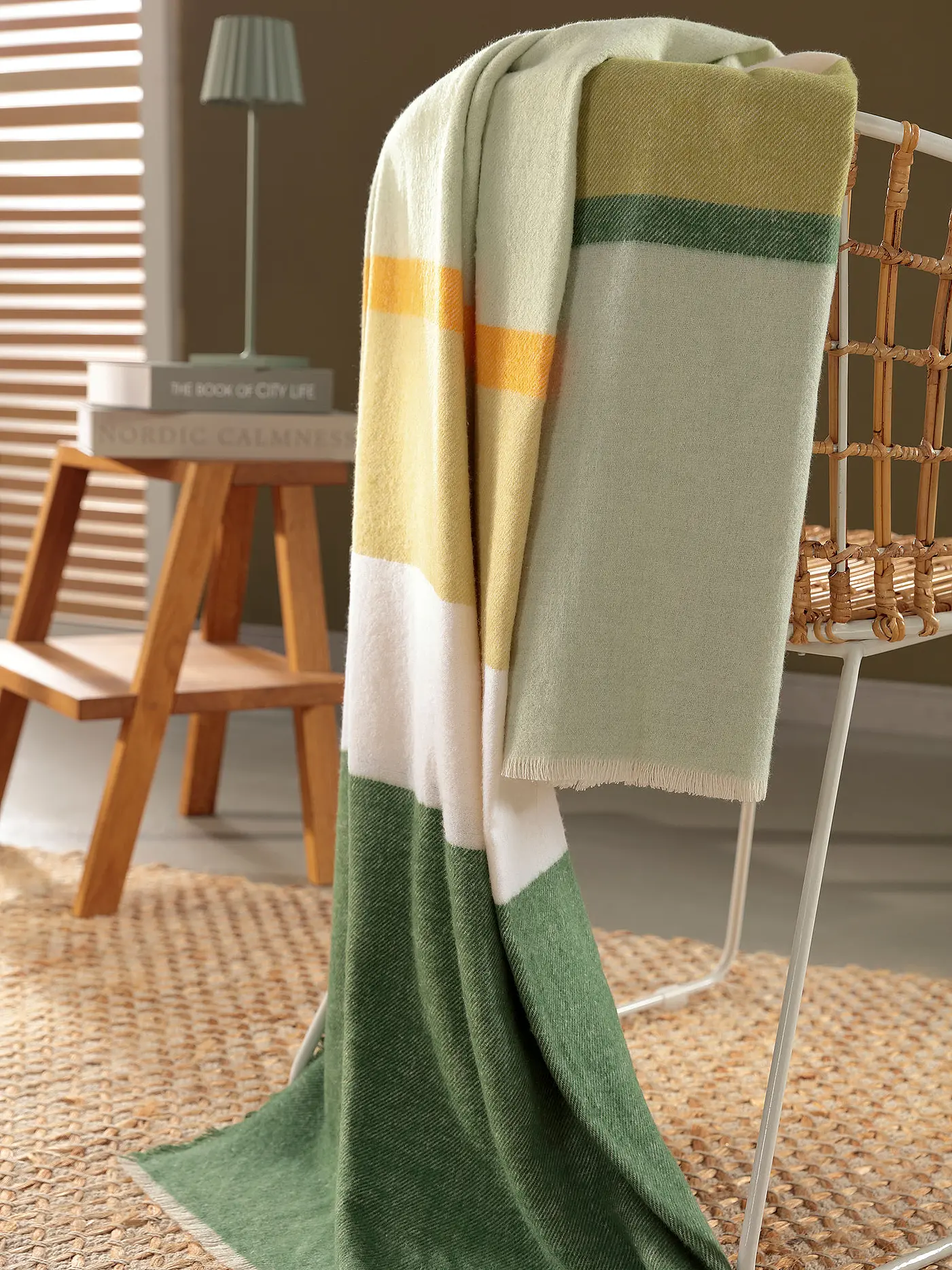 BIEDERLACK | Tagesdecke - Plaid 130x170cm  EVERGREEN Ever Stripe | 